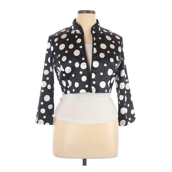 Black & White polka dot cropped jacket - Picture 1 of 2